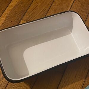 White Metal Rectangular Dish